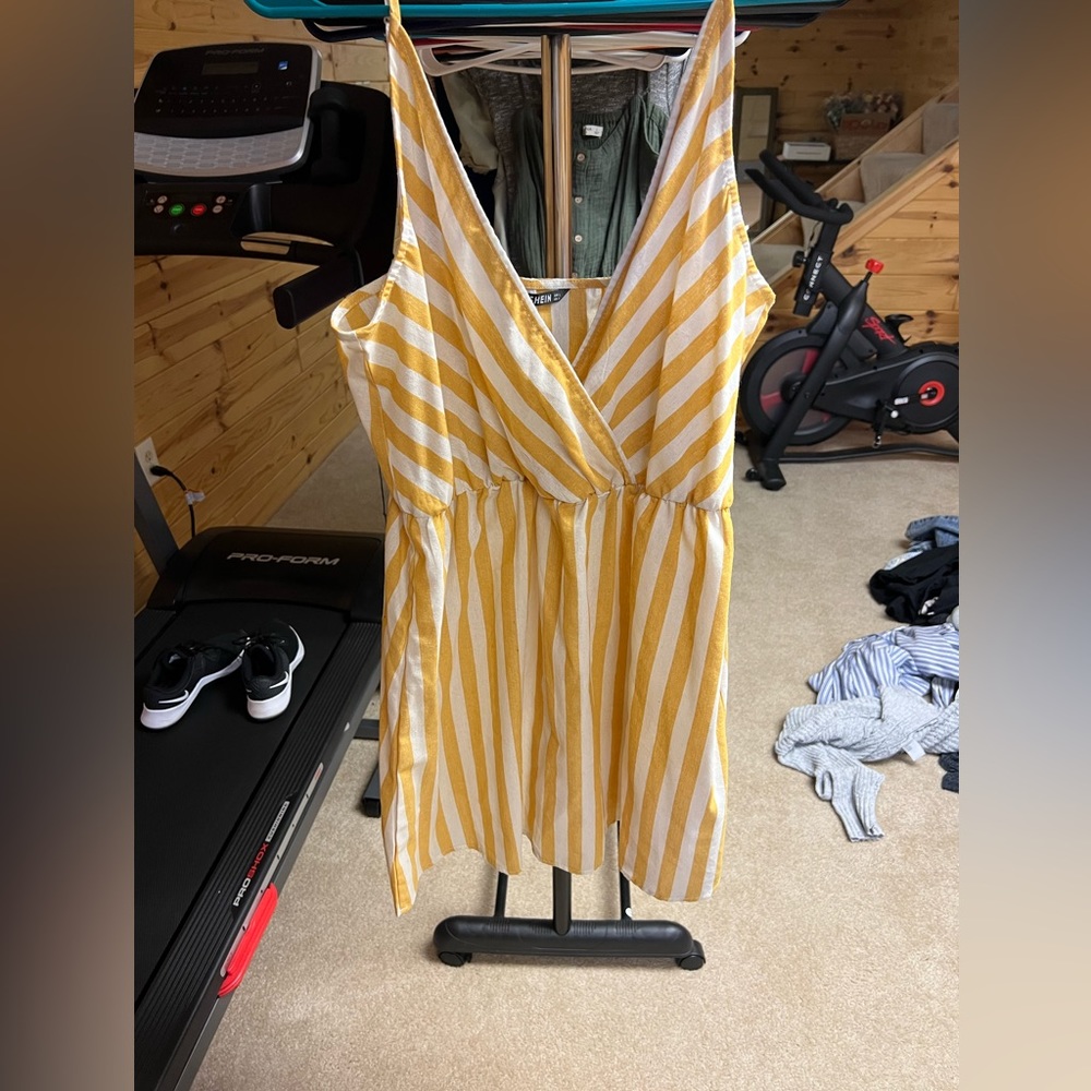Yellow/White Striped Dress